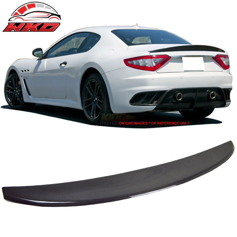 Fits 08-14 Maserati Gran Turismo Coupe Ikon Trunk Spoiler - Matte Carbon Fiber