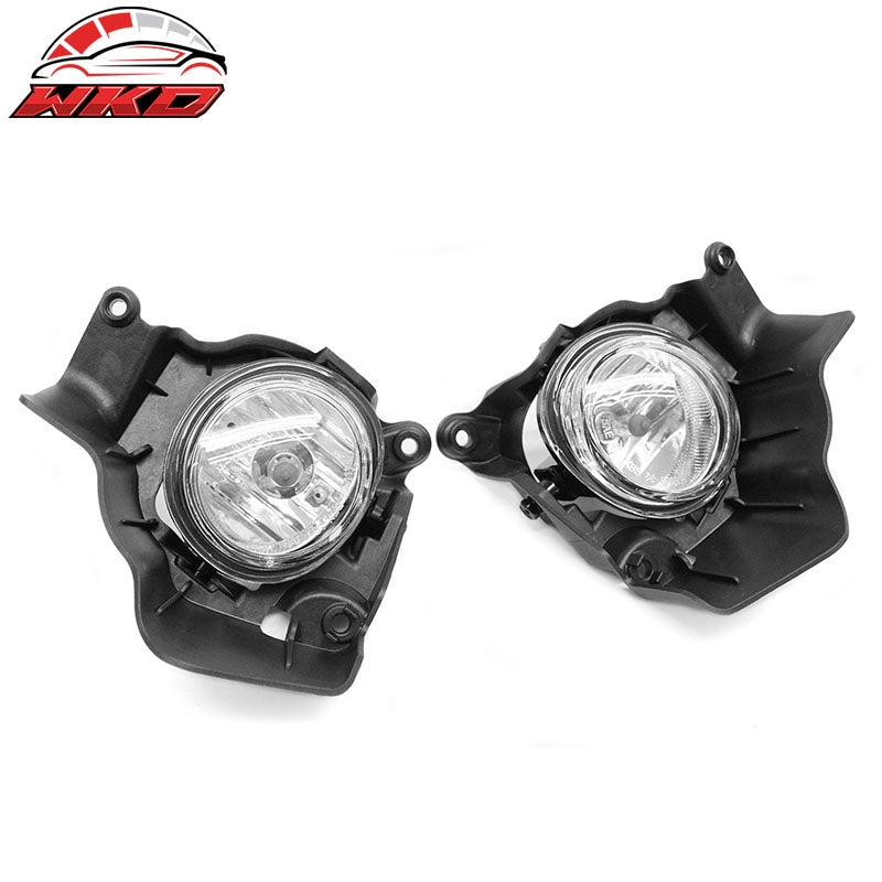 Fits 11-14 Mazda 2 Front Bumper Driving Fog Lights Lamps Replacement Clear Lens