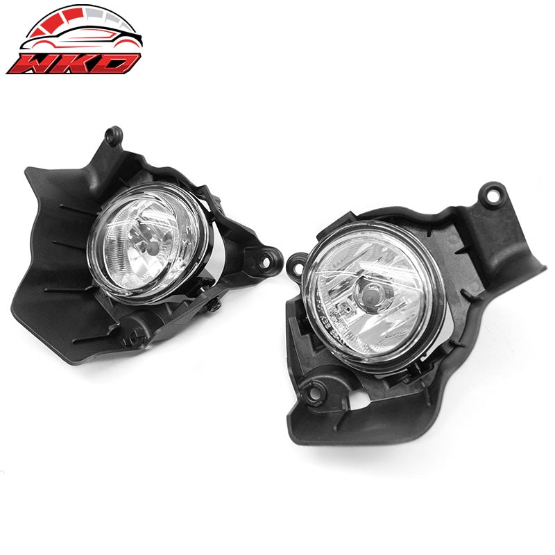 Fits 11-14 Mazda 2 Front Bumper Driving Fog Lights Lamps Replacement Clear Lens