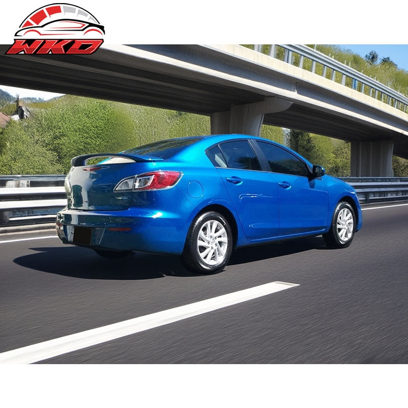 Fits 10-13 Mazda 3 Mazda3 Sedan OE Factory Style Trunk Spoiler Matte Black ABS