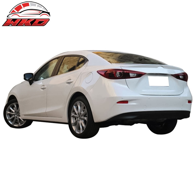 Fits 14-18 Mazda 3 Sedan Flush Mount OE Factory Style Trunk Spoiler Matte Black