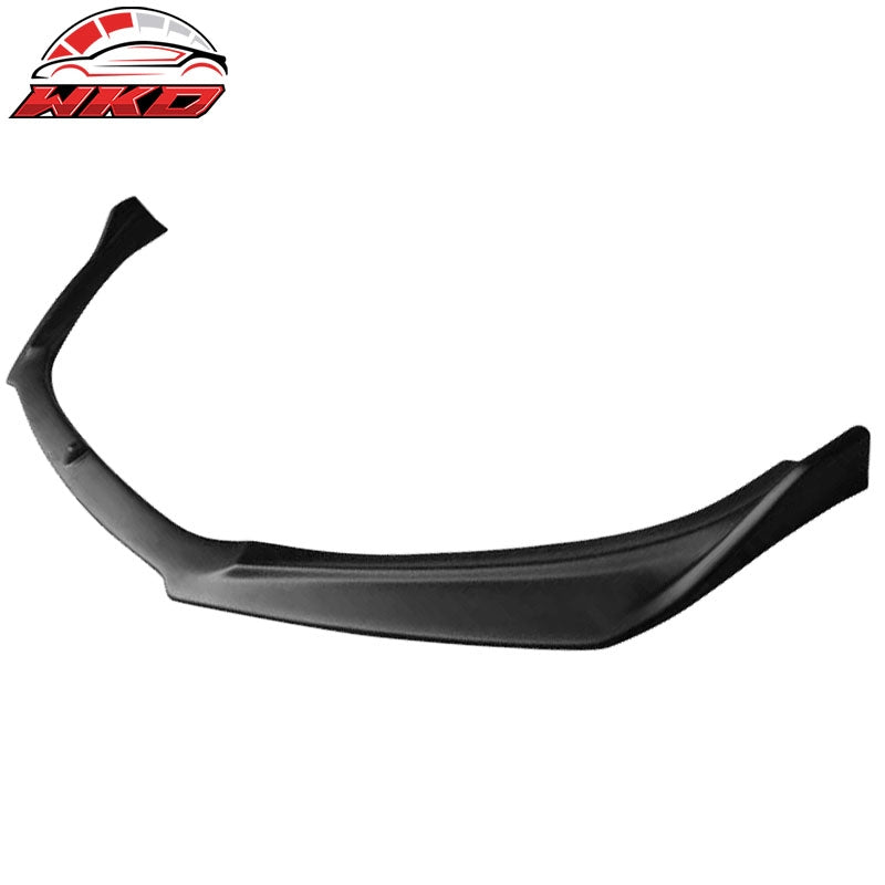 Fits 14-17 Mazda 3 V2 Style Unpainted Black Front Bumper Lip Spoiler - PP