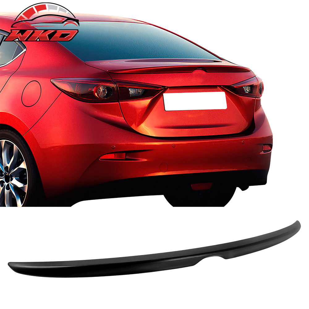 Fits 14-18 Mazda 3 Sedan 4-Door OE Style Rear Trunk Spoiler Wing Lip Unpainted
