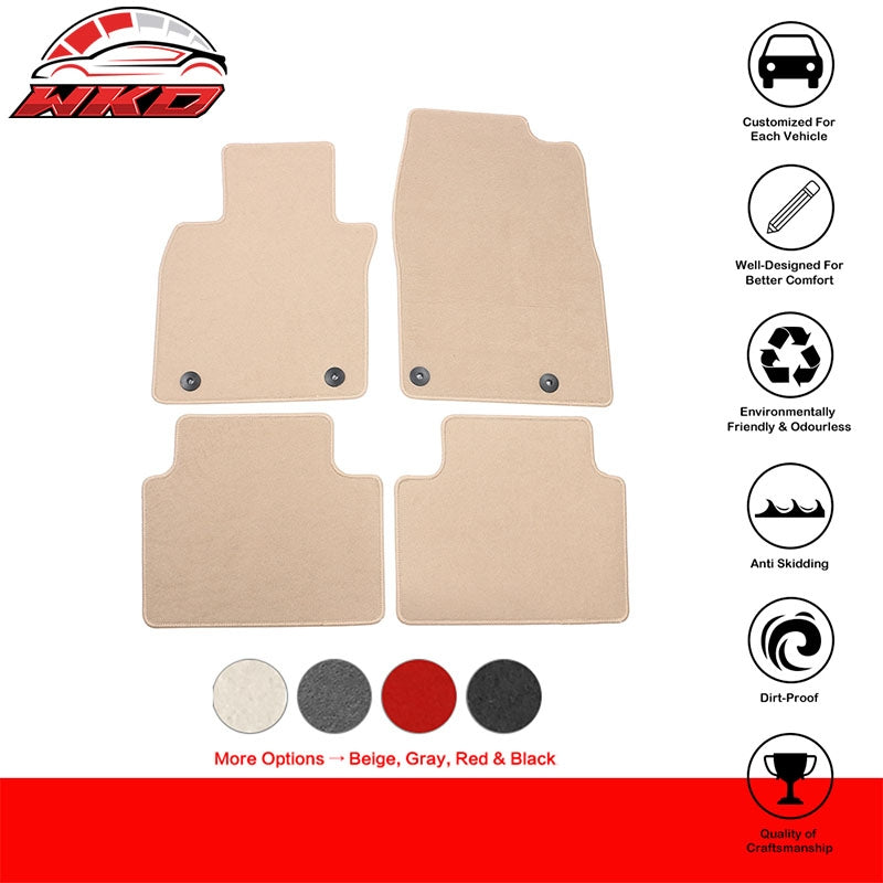 Fits 20-26 Mazda CX-30/19-26 Mazda 3 Nylon Floor Mats 1st 2nd Row 4PC - Beige