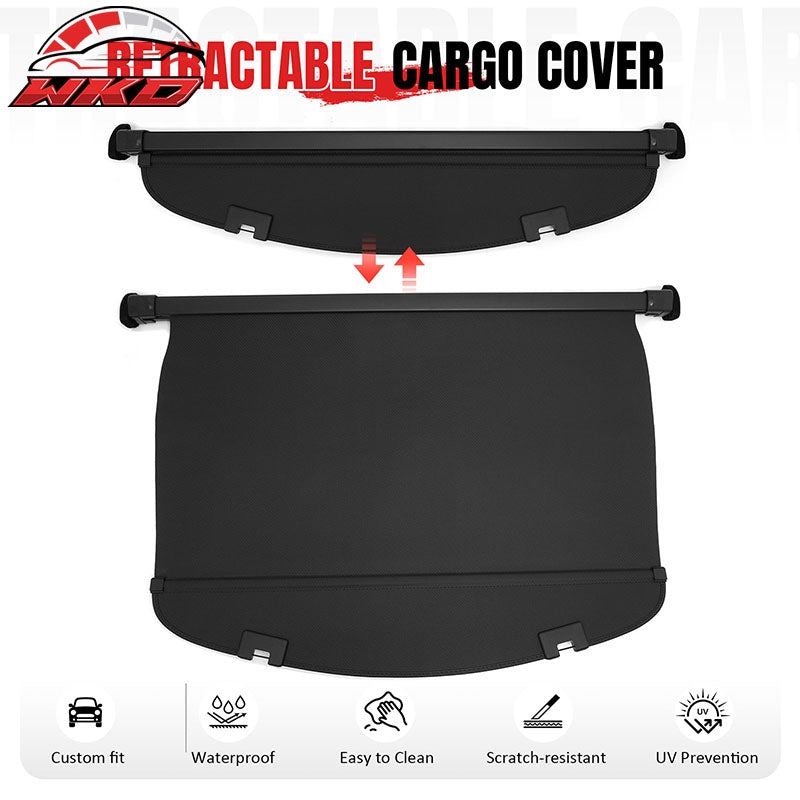 Fits 13-16 Mazda CX-5 Retractable Rear Trunk Cargo Cover Carbon Fiber Texture