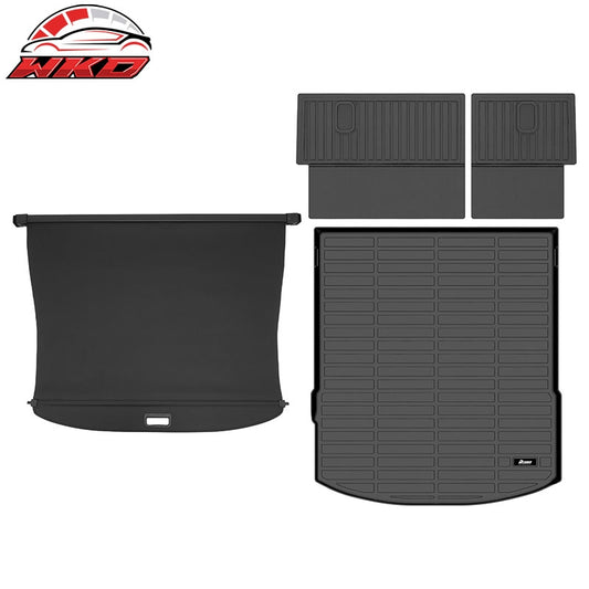 Wholesale 25-26 Mazda CX-70 Carbon Fiber Texture Cargo Cover + Backrest + Trunk Mat - Wikond Auto