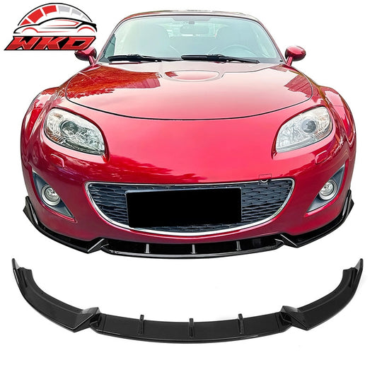 Wholesale 09-12 Mazda MX-5 Miata Gloss Black Front Bumper Lip IKON Style Spoiler 3PCS - Wikond Auto