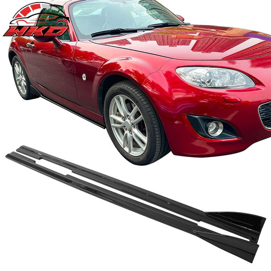 Wholesale 09-15 Mazda MX-5 Miata IKON Style Side Skirts Gloss Black Rocker Panels ABS - Wikond Auto