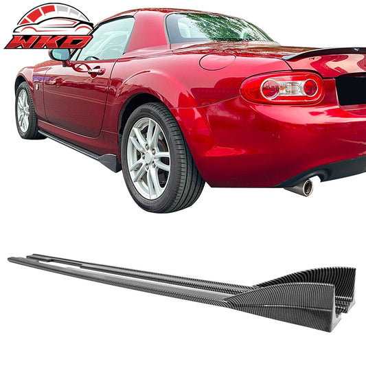 Wholesale 09-15 Mazda MX-5 Miata IKON Style Side Skirts Panels Carbon Fiber Print ABS - Wikond Auto