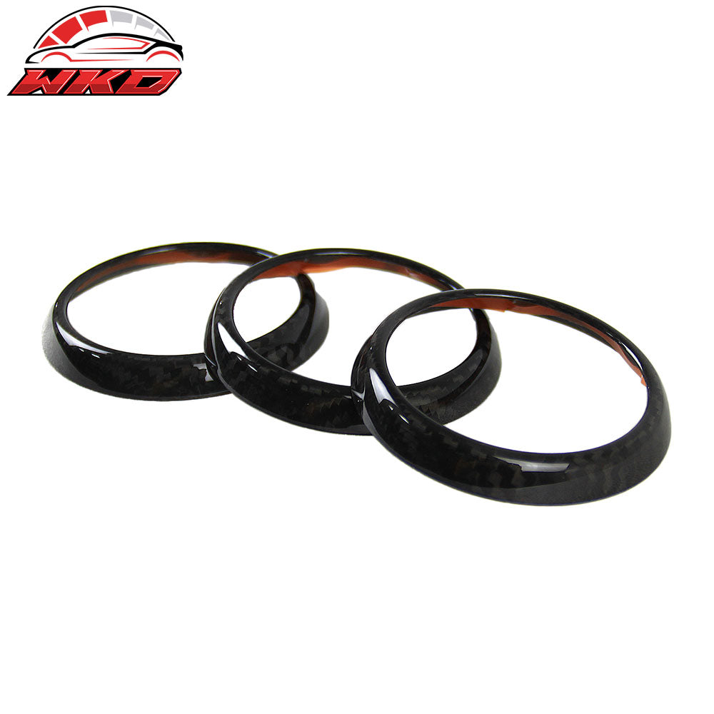 Fits 16-25 Mazda MX-5 MX5 Miata Carbon Fiber CF Interior Air Vent Frame Trim 3PC