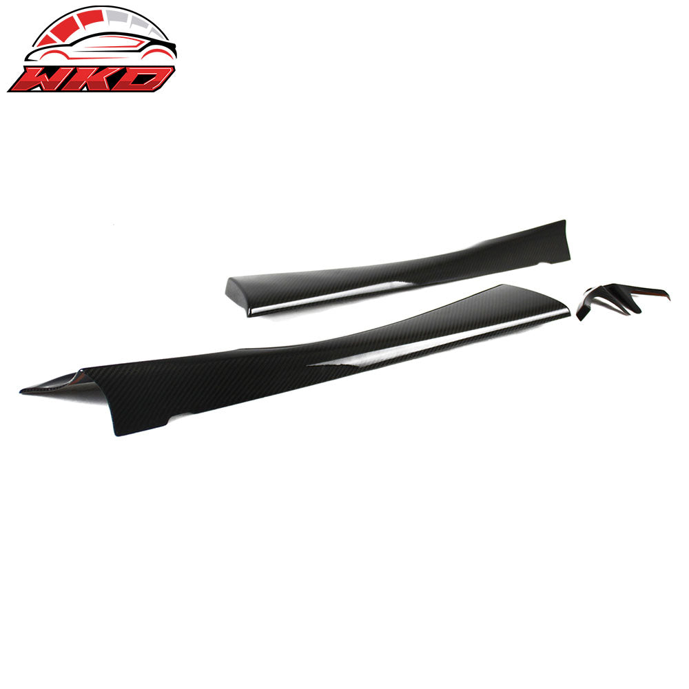 Fits 16-25 Mazda MX-5 MX5 Miata Carbon Fiber CF Interior Door Panel Trim 4PCS