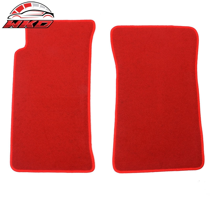 Wholesale 90-97 Mazda Miata MX-5 Car Auto Floor Mats Cargo Liner Nylon Red Carpet 2PC