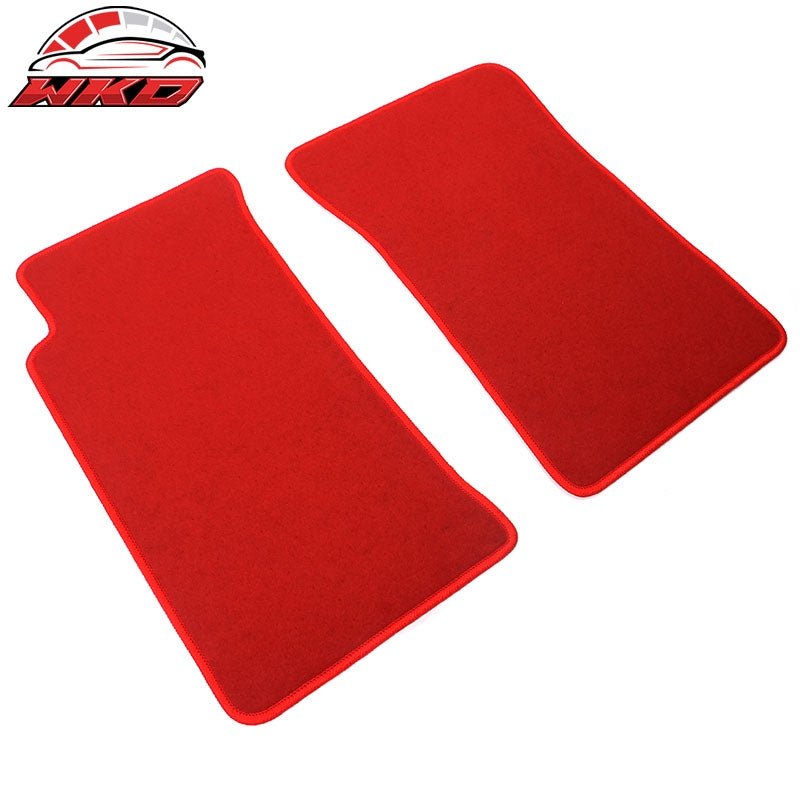 Fits 90-97 Mazda Miata MX-5 Car Auto Floor Mats Cargo Liner Nylon Red Carpet 2PC