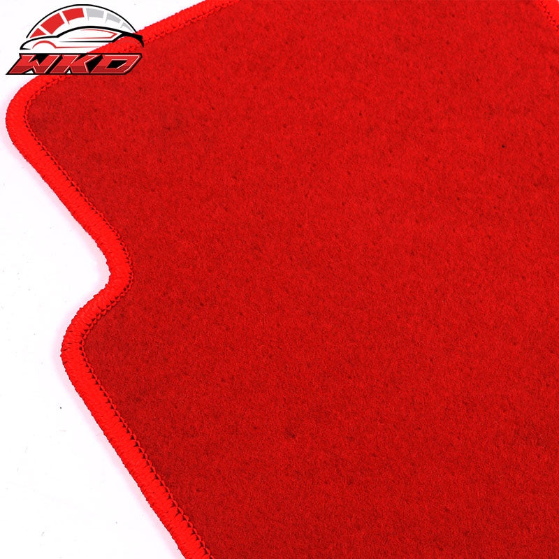 Fits 90-97 Mazda Miata MX-5 Car Auto Floor Mats Cargo Liner Nylon Red Carpet 2PC