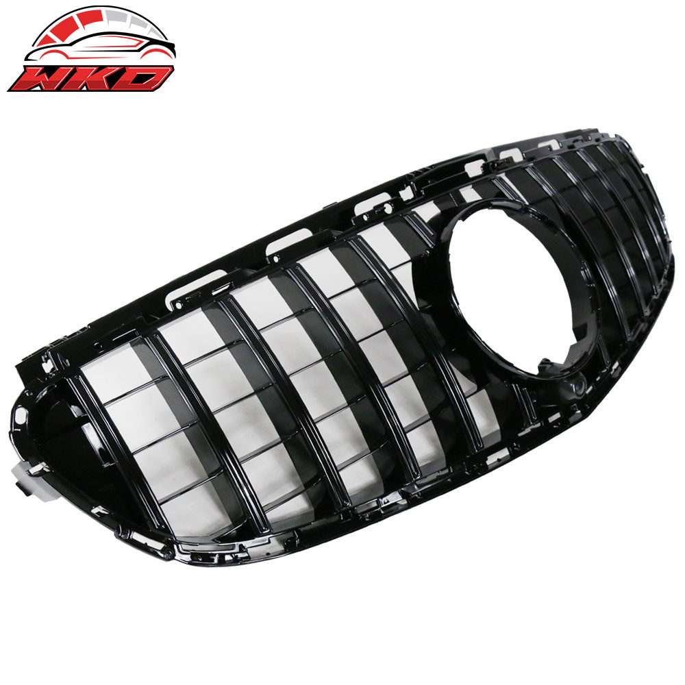 Fits 14-16 Mercedes Benz E-Class W212 AMG GT Style Gloss Black Upper Grille ABS