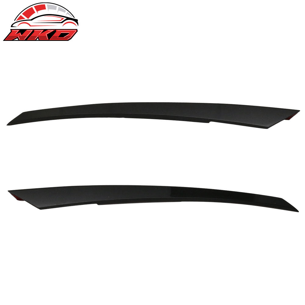 Fits 16-21 Civic Coupe Sedan Hatchback Gloss Black Mesh Grille With 2PC Eyebrows