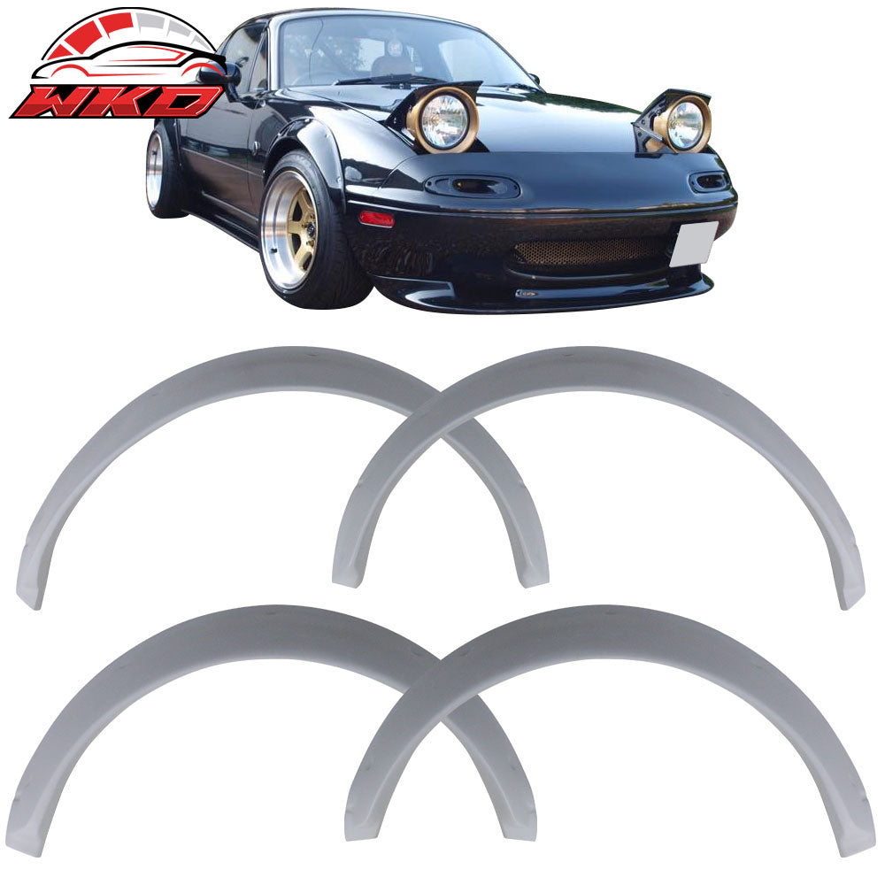Fits 90-97 Mazda Miata MK1 4 Piece Front+Rear 30mm Wide Fender Flares FRP