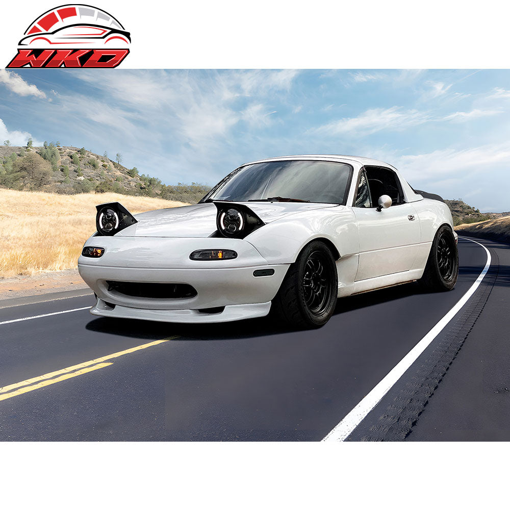 Fits 90-97 Mazda Miata MX5 GV Style Front Bumper Lip Spoiler Kit Unpainted PU