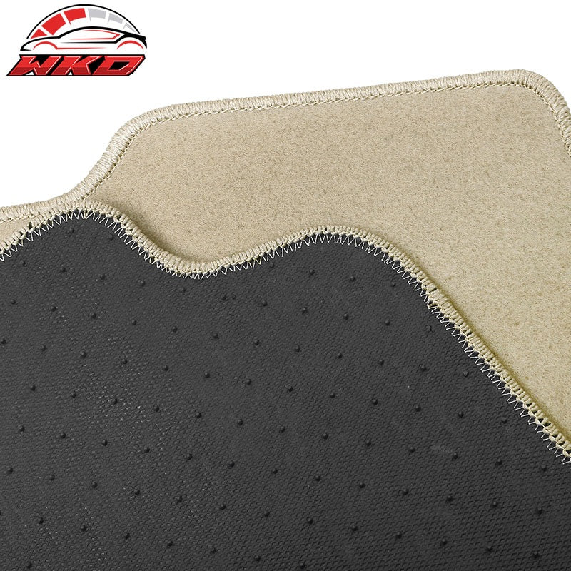 Fits 17-24 Mini Cooper Countryman Nylon Floor Mats Liner Beige Front Rear Carpet