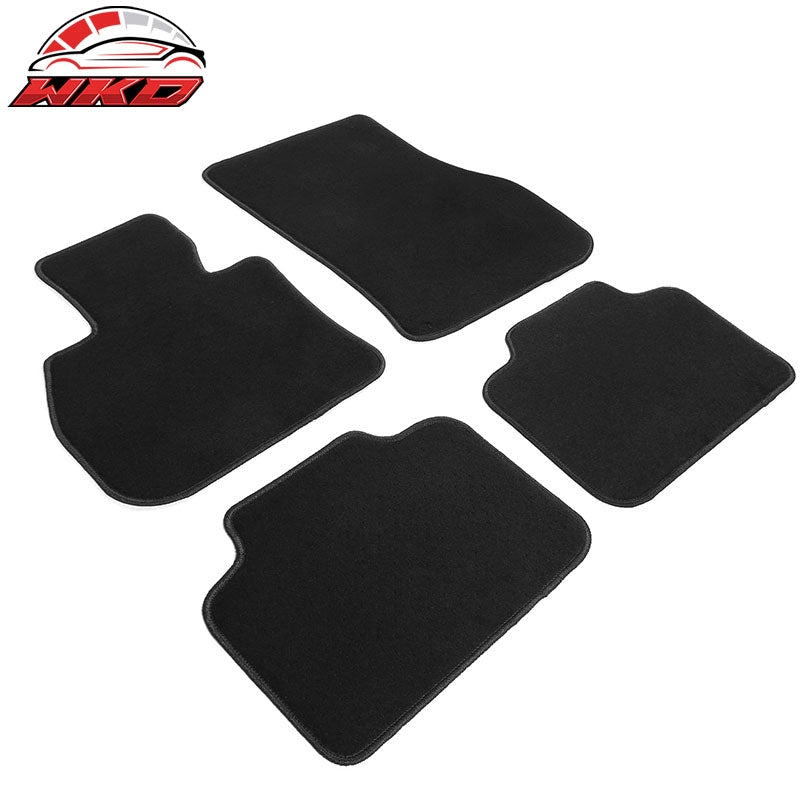 Fits 17-24 Mini Cooper Countryman Nylon Floor Mats Liner Black Front Rear Carpet