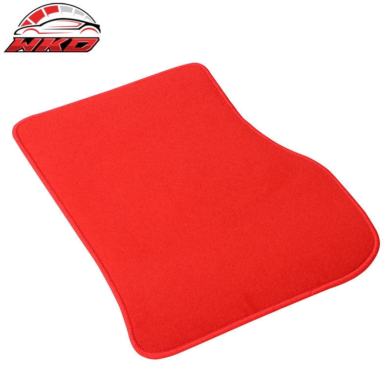 Fits 17-24 Mini Cooper Countryman Nylon Floor Mats Liner Red Front Rear Carpet
