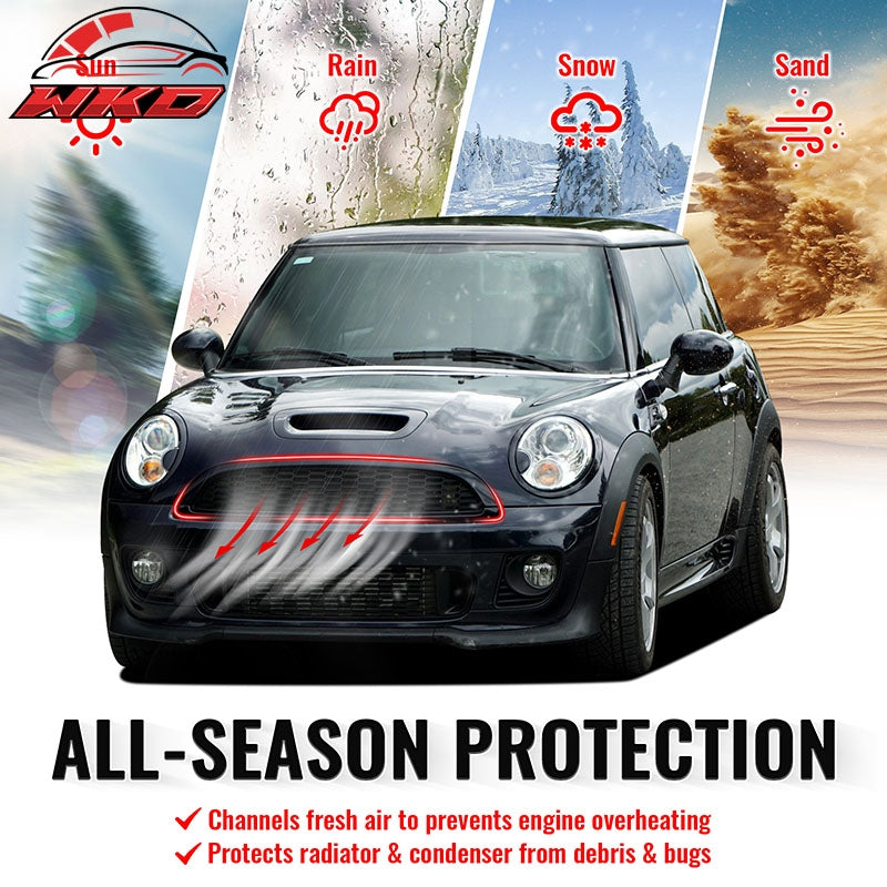 For 08-15 Mini Cooper S JCW R55 R56 R57 R58 R59 Matte Black Front Grille w/Frame
