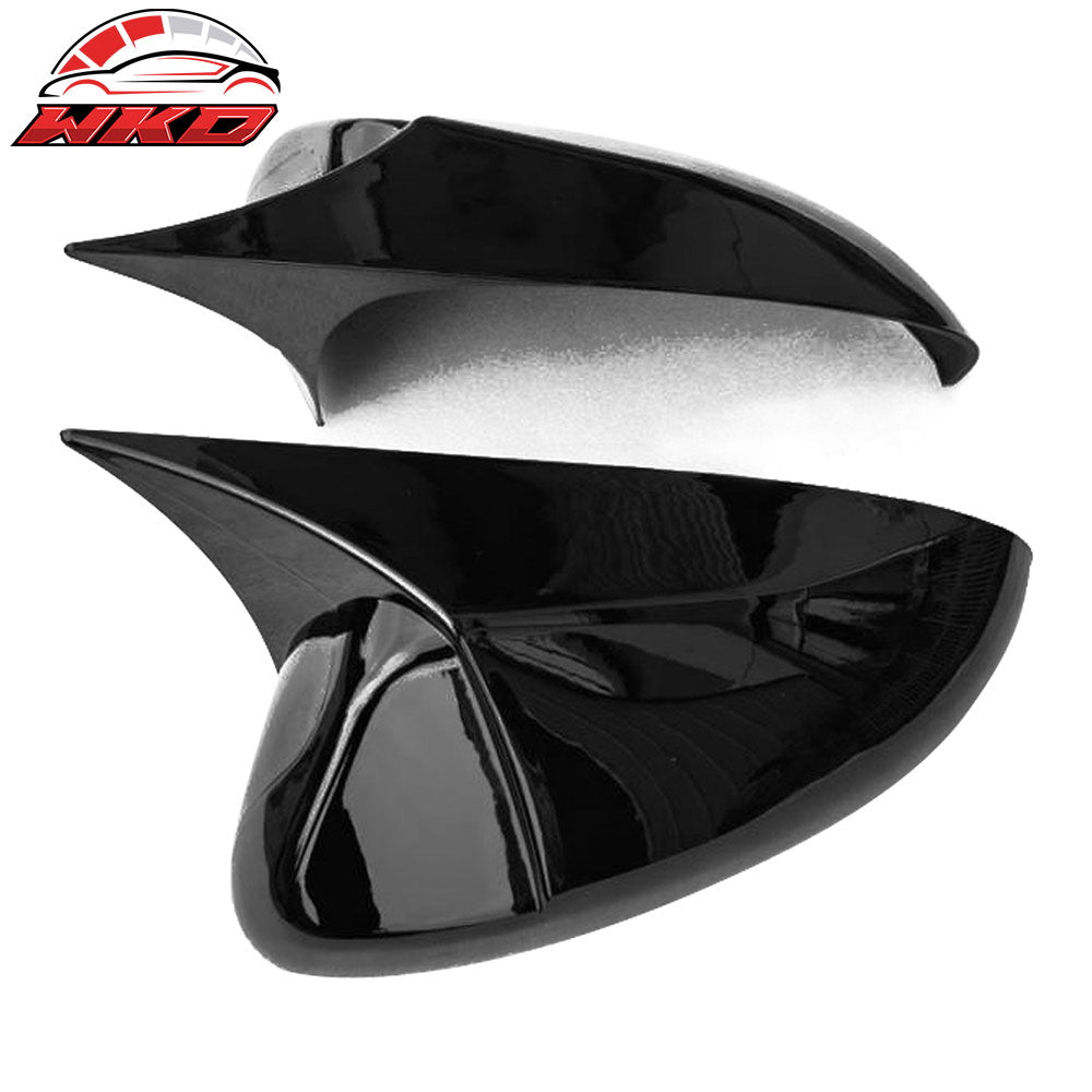Fits 23-25 Honda Accord 11th Horn Style Side Rear View Mirror Cover Gloss Black