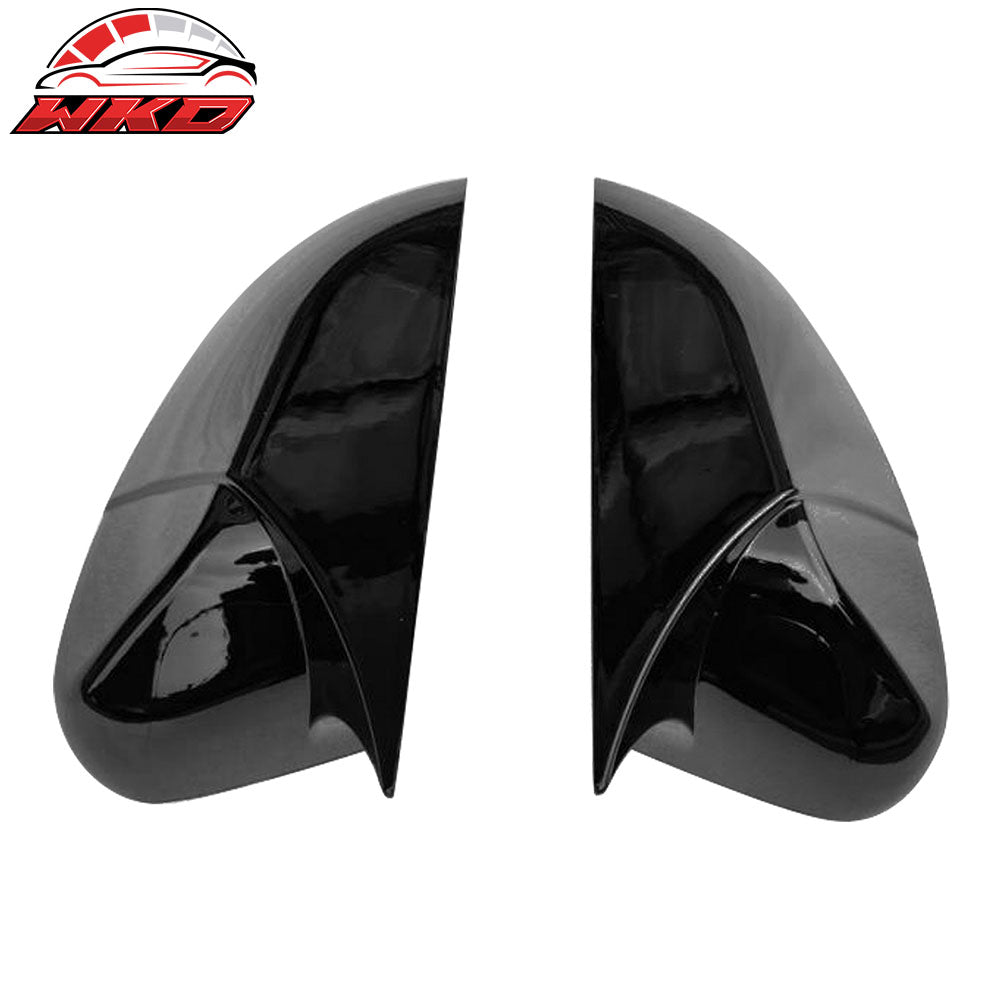 Fits 23-25 Honda Accord 11th Horn Style Side Rear View Mirror Cover Gloss Black