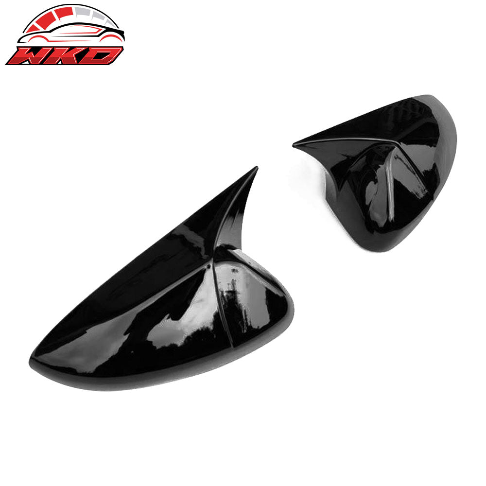 Fits 23-25 Honda Accord 11th Horn Style Side Rear View Mirror Cover Gloss Black