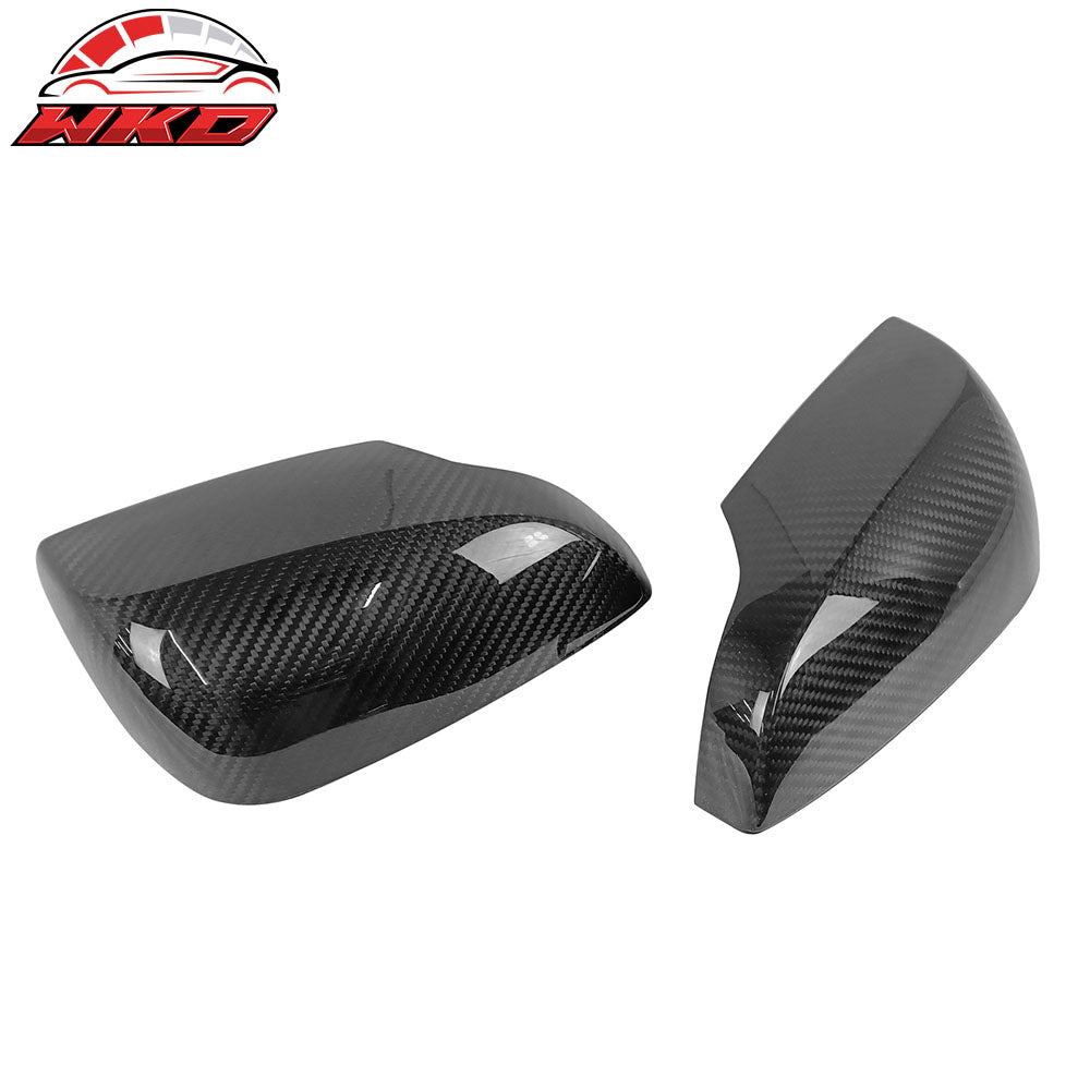 Fits 15-21 Subaru WRX STI Sedan Carbon Fiber Rear View Mirror Covers Trim 2PCS
