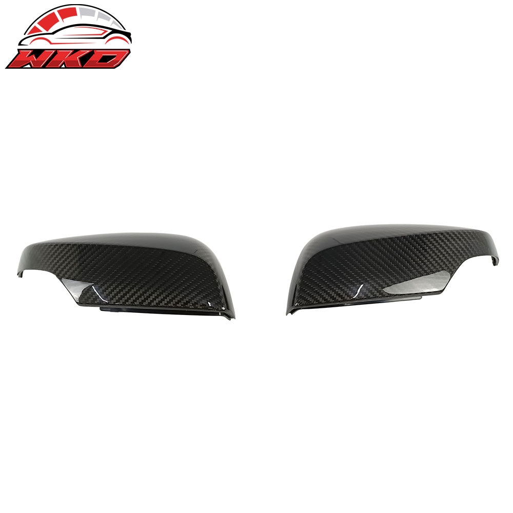 Fits 15-21 Subaru WRX STI Sedan Carbon Fiber Rear View Mirror Covers Trim 2PCS