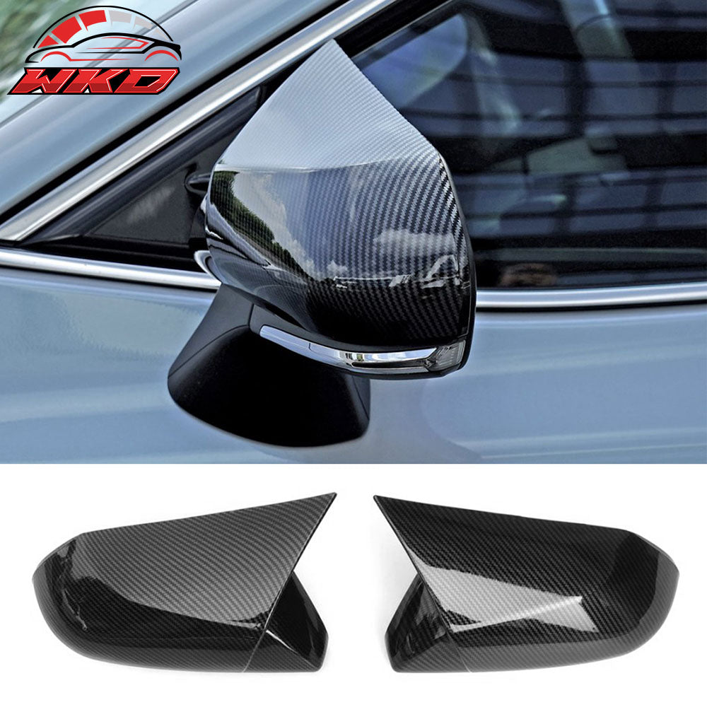 Fits 18-26 Toyota Camry/19-22 Avalon M Style Mirror Covers Carbon Fiber Paint