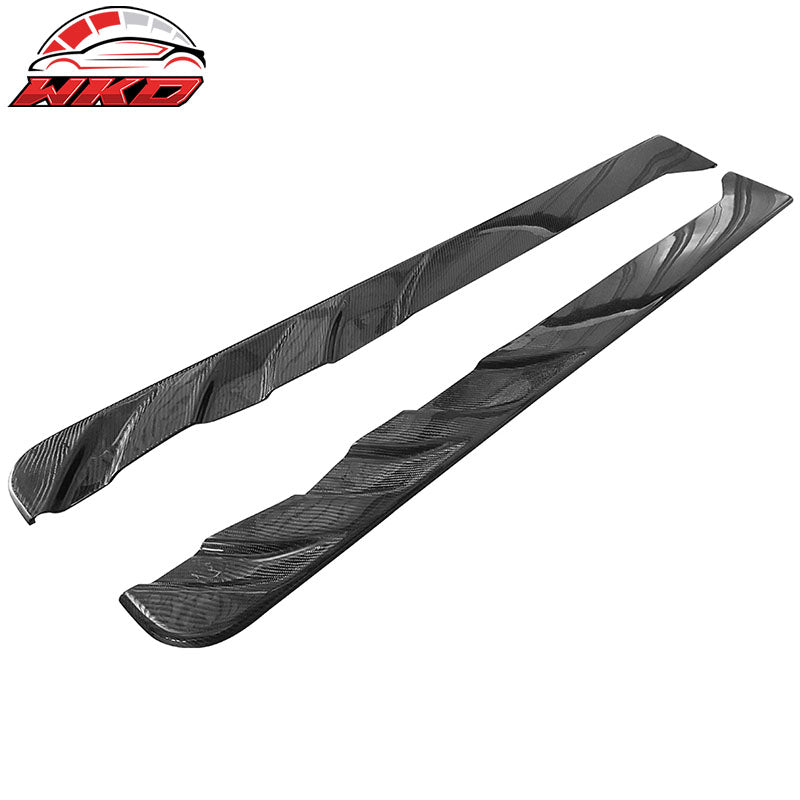 Fits 08-16 Mitsubishi Lancer EVO X Jun Style Side Skirts 2PC Matte Carbon Fiber