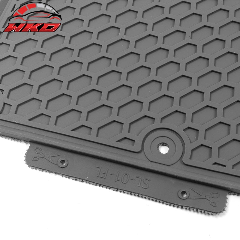 Fits 08-17 Mitsubishi Lancer OE Style All Weather Floor Mats Carpets Latex Gray