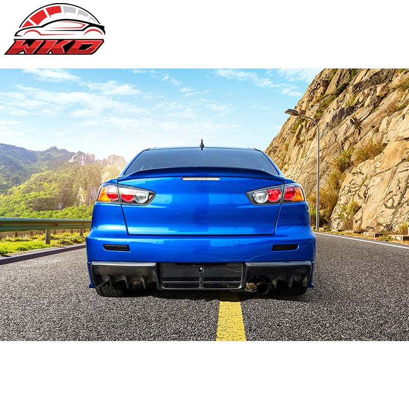 Fits 08-17 Mitsubishi Lancer EVO X 10 Sedan RS Style Trunk Spoiler Lip Unpainted