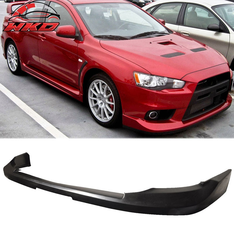 Fits 08-15 Mitsubishi Lancer EVO X OE Style Front Bumper Lip Spoiler Splitter PU