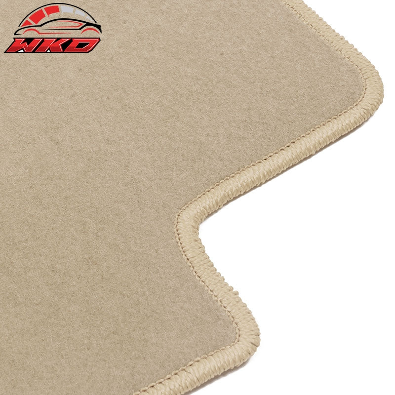 Fits 08-17 Mitsubishi Lancer 4PCS Floor Mats Liner Front Rear Nylon Beige Carpet