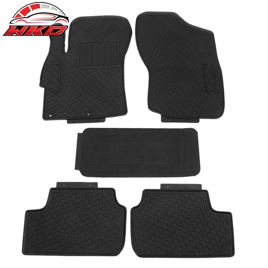 Wholesale 08-17 Mitsubishi Lancer Heavy Duty Black Latex Floor Mats Front Second Row
