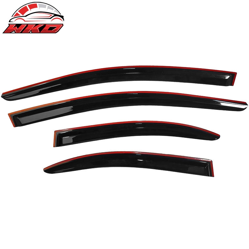 Fits 08-17 Mitsubishi Lancer EVO 10 X Window Visors Acrylic Rain Guard Deflector