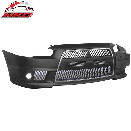 Wholesale 08-15 Mitsubishi Lancer EVO Style Front Bumper Cover + Grille Fog Covers