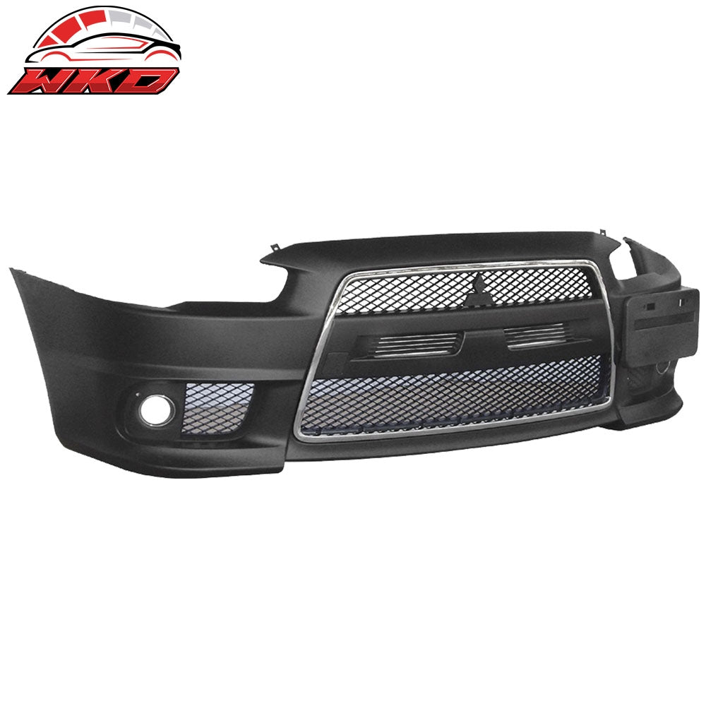 Wholesale 08-15 Mitsubishi Lancer EVO Style Front Bumper Cover + Grille Fog Covers