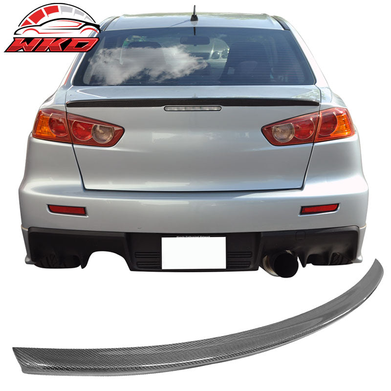 Wholesale 08-15 Mitsubishi Lancer EVO MR Style Matte Carbon Fiber Rear Trunk Spoiler