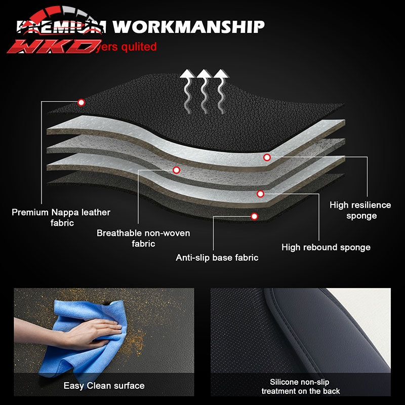 Fits Most 5 Passenger Cars Seat Covers 05 Style Front Rear Row Seat Protector PU