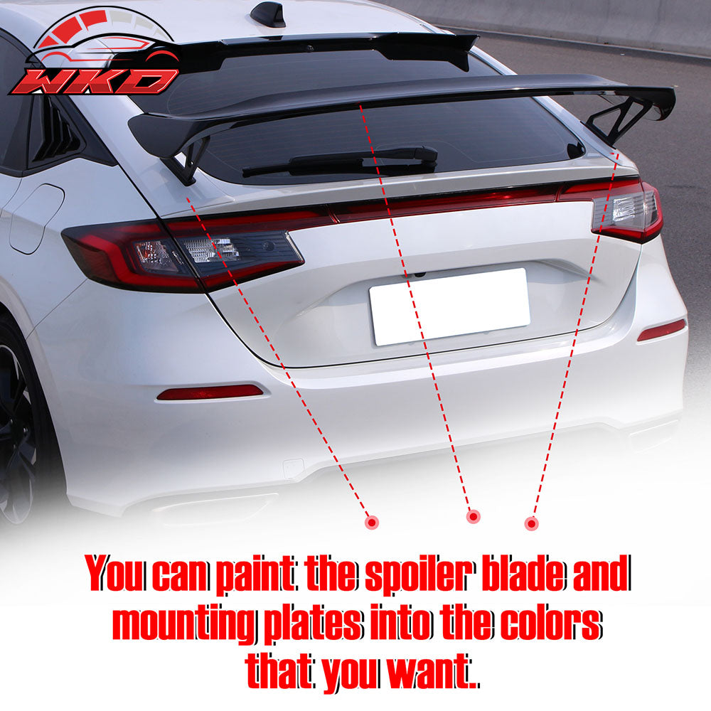 Fits 22-26 Honda Civic Hatchback Type-R Unpainted Trunk Spoiler Mounting Plates
