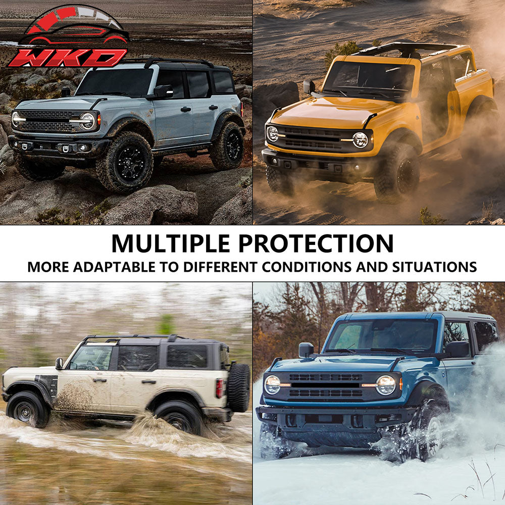 Fits 21-25 Ford Bronco 2/4 Door Black Front Rear Mud Flaps Splash Guards PP 4PCS