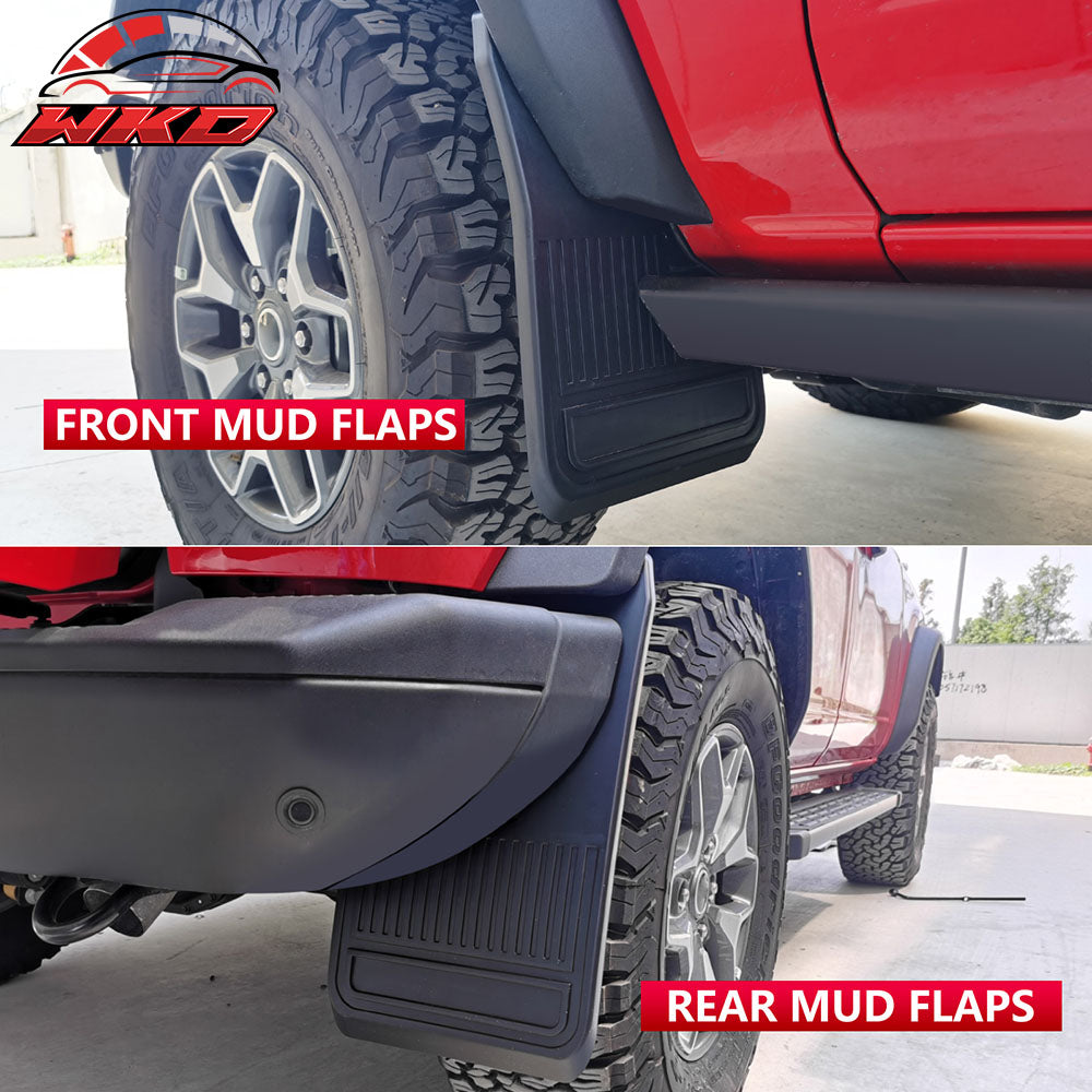 Fits 21-25 Ford Bronco 2/4 Door Black Front Rear Mud Flaps Splash Guards PP 4PCS