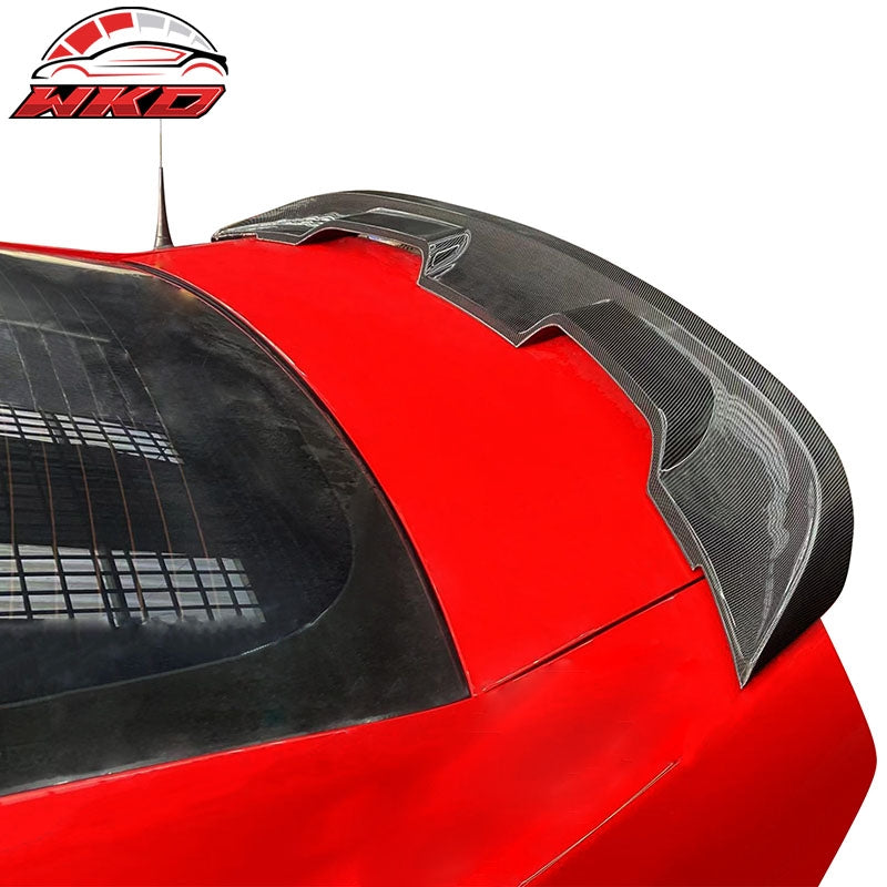 Fits 10-14 Ford Mustang 2020 GT500 Style Trunk Spoiler Wing Carbon Fiber Print
