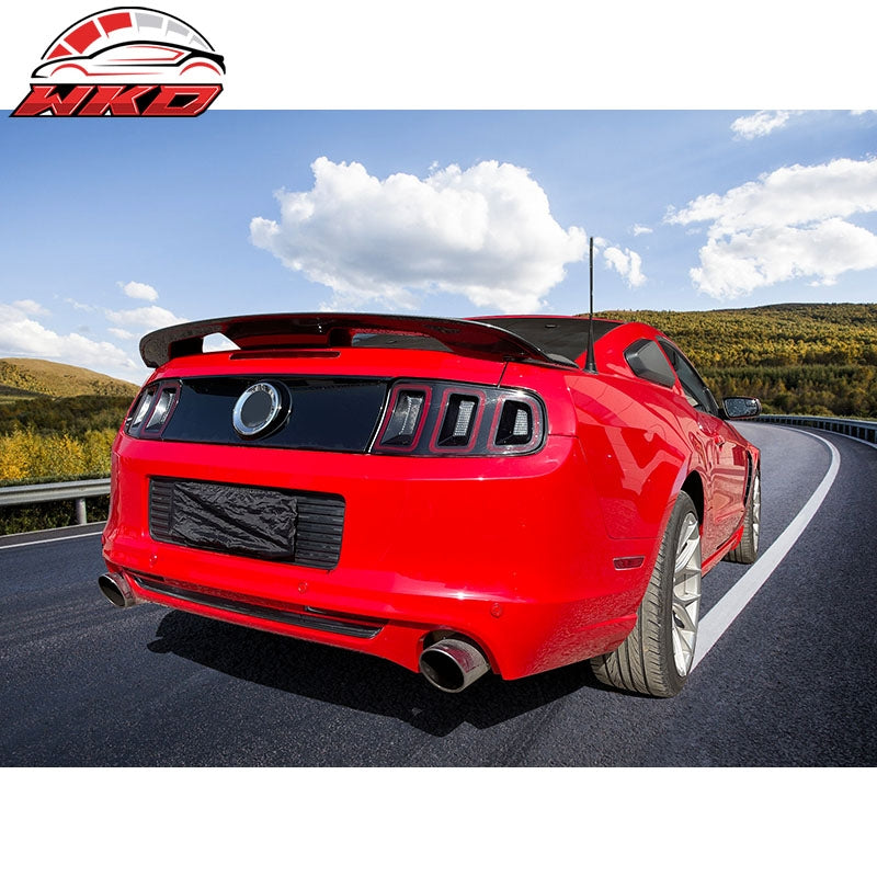 Fits 10-14 Ford Mustang 2020 GT500 Style Trunk Spoiler Wing Carbon Fiber Print