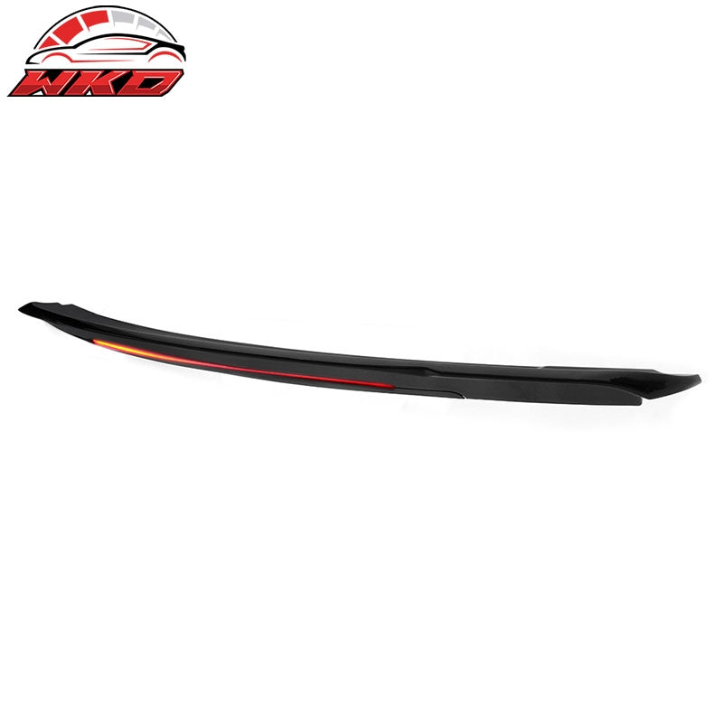 Wholesale 15-23 Ford Mustang 2DR Coupe Long LED Style Matte Black Trunk Spoiler - ABS
