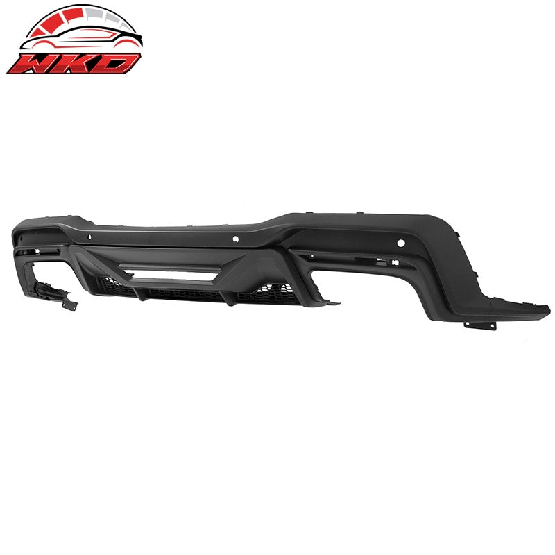 Fits 15-23 Mustang Dark Horse Rear Bumper + Diffuser + LED GT-V Light +Reflector
